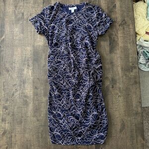 Motherhood Maternity Blue Lace Dress Size Large